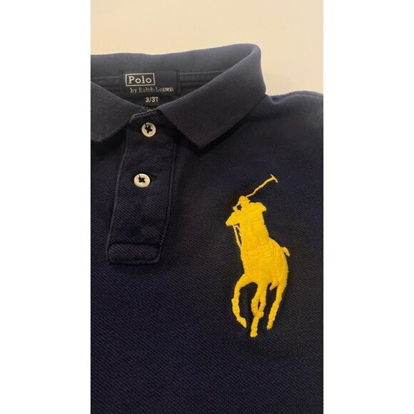 Ralph Lauren Green Plaid & Blue Polo Shirt, Big Logo, Toddlers Boys 3T, Lot - Picture 3 of 9